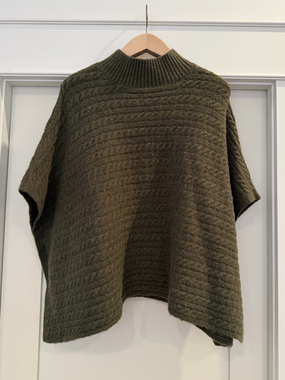 Beach Lunch Lounge Cable Knit Poncho Sweater